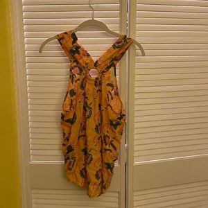 MAEVE Yellow Tropical Top